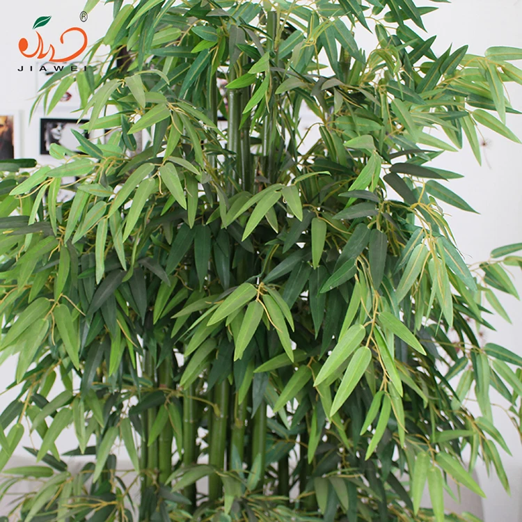 Natural Artificial Bamboo Tree Plastic Bamboo Plant Leaves Indoor