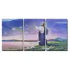 3 Panels Religious Painting HD Print Jesus Seaside Canvas Print Abstract Oil Painting Wall Picture Ready to Hang
