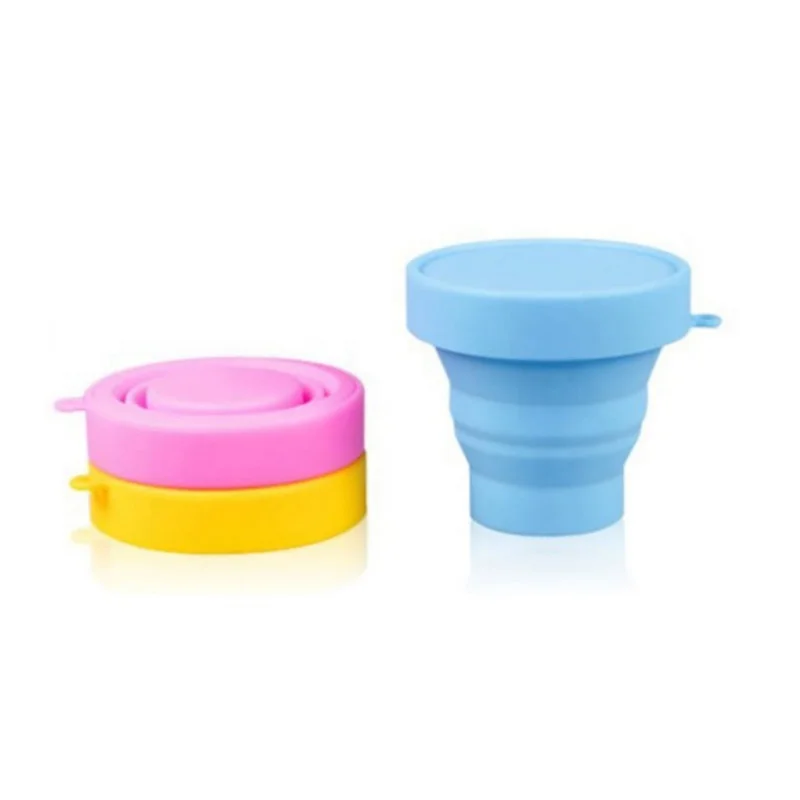 

Silicone Collapsible Travel Cup - Silicone Folding Camping Cup with Lids - Expandable Drinking Cup Set , Portable, Custmized