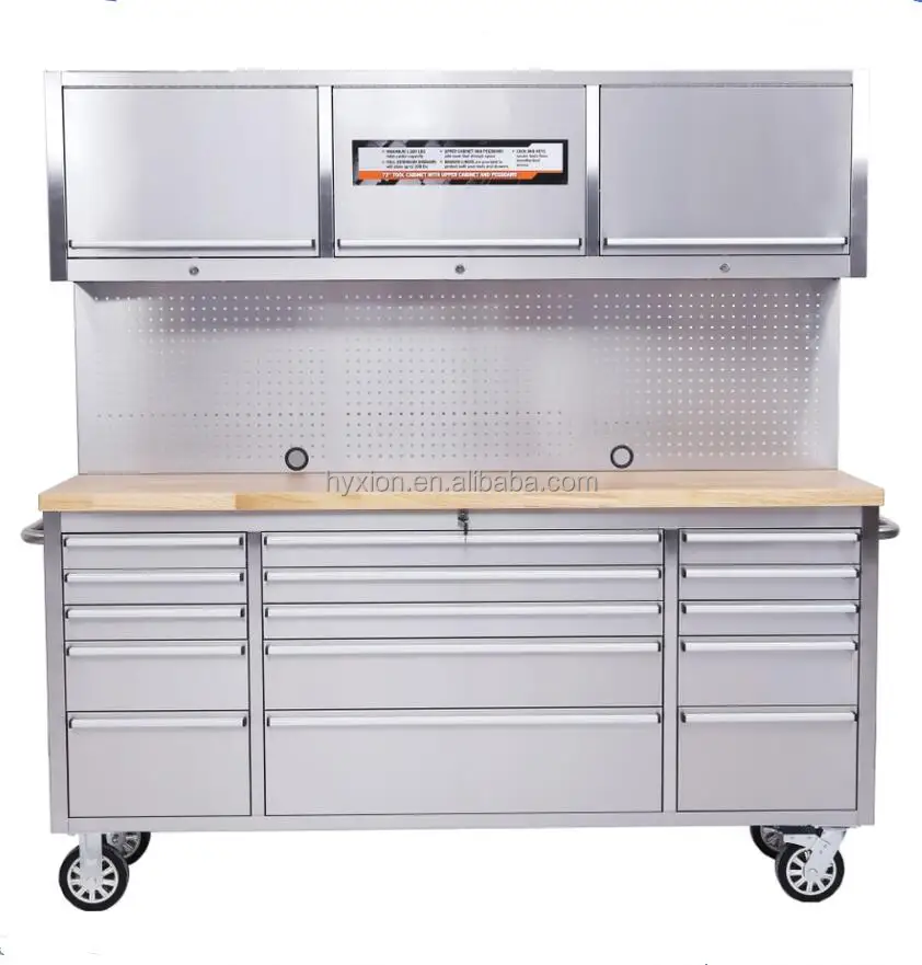 Heavy Duty Stainless Steel Workshop Storage Bench With Drawer And