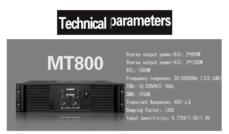 AMPLIFICADOR DE POTENCIA EST&Eacute;REO profesional LAIKESI AUDIO para sistema de sonido amplificador potente