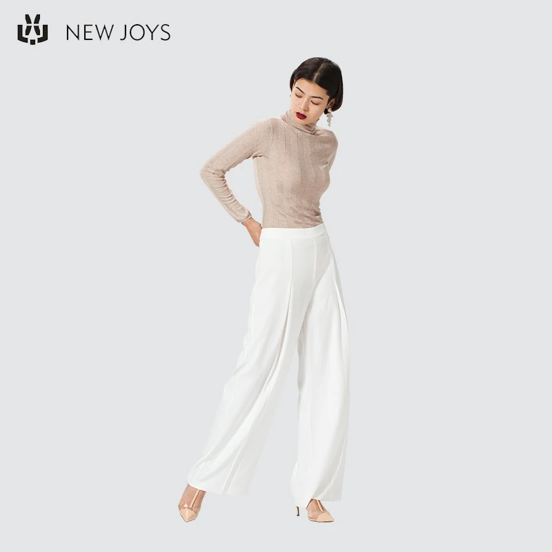 

Latest Design White Women's Cotton Pants Wholesale Loose Long Pants
