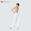Latest Design White Women's Cotton Pants Wholesale Loose Long Pants