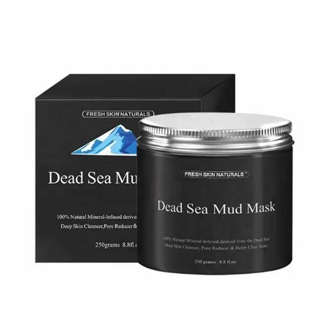 

100% Pure Deep Cleaning Black Dead Sea Mud Mask For Skin Care