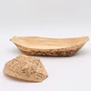 biodegradable disposable bamboo leaf boats plates for hot sale