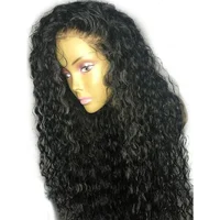 

China Top Vendor HD Lace Cuticle Aligned Deep Curly Brazilian Human Hair Lace Front Wigs