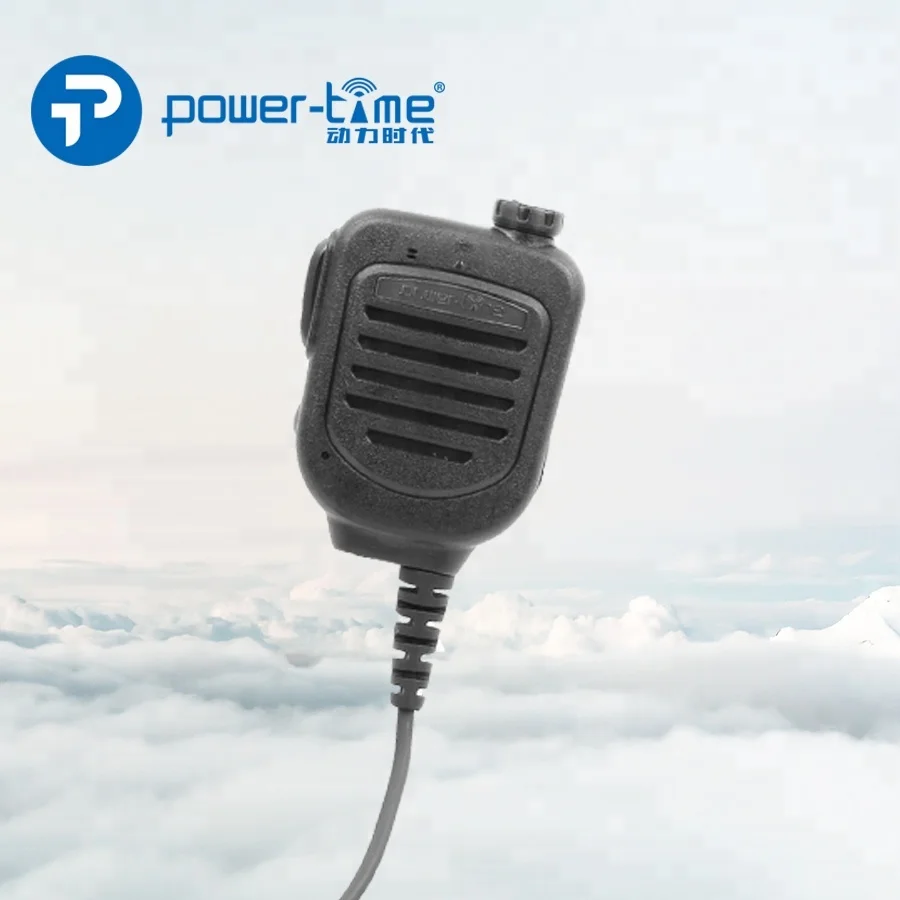 

IP67 Ptt Zello Intercom Remote Speaker Microphone Handheld Microphone Two Way Radio Microphone Wired Power-time CE ROHS ISO, Black