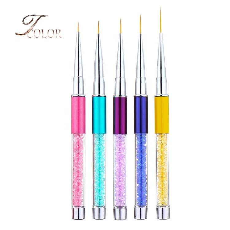 

New Nail Beauty Design Drawing Pen Liner Brush Art Line Brush for Nail Art Design, Pink,black,white or accept customized