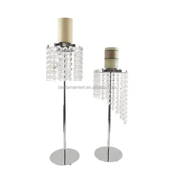 chrome and glass candle holders