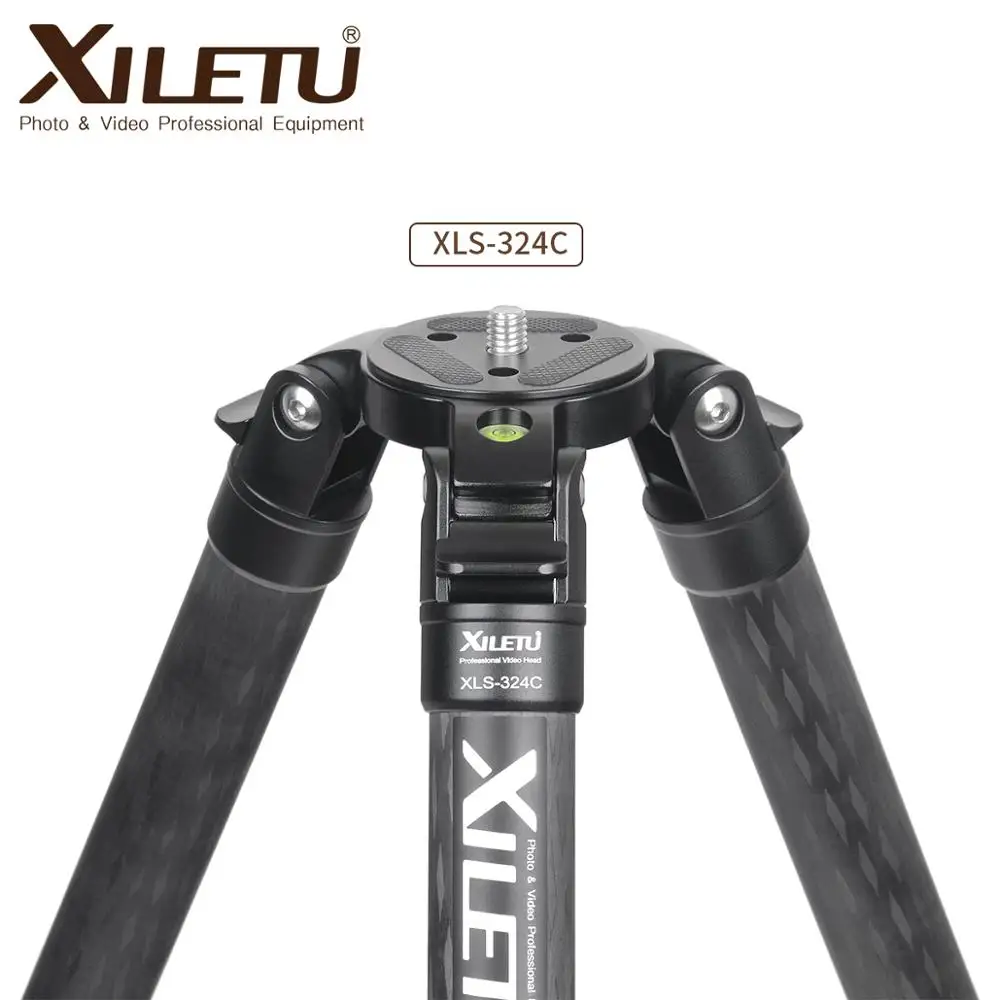 

XILETU XLS-324C Professional carbon fiber heavy duty bowl tripod adjustable camera brackets for slr dslr Video camera, N/a