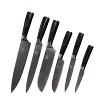 

Free Shipping Yangjiang Knife 6 Piece Stainless Steel Chef Knives Kitchen Set 7Cr17Mov High Carbon Steel Kitchen Knife Set