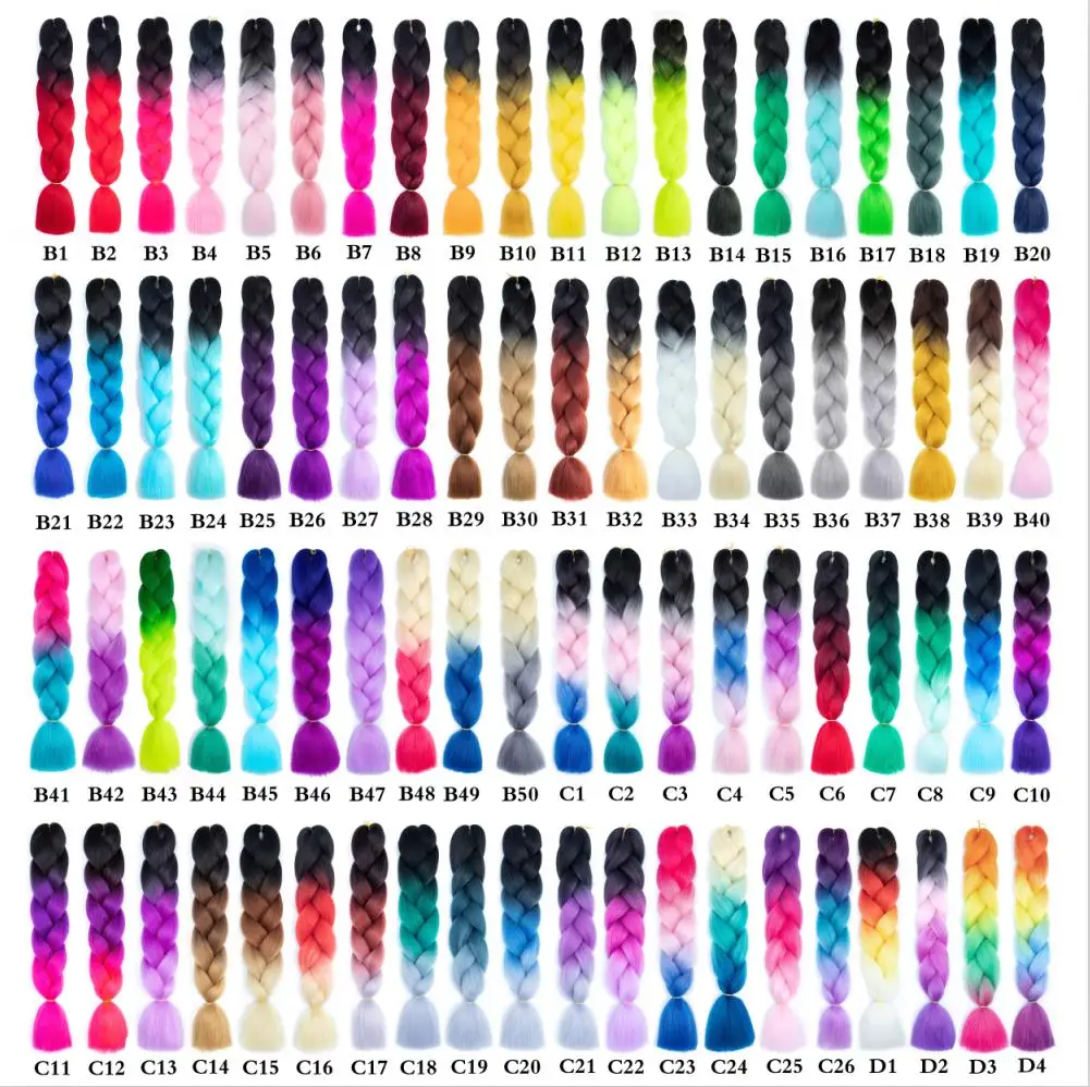 48Inch extension jumbo braiding hair bulk wholesale high temperature fiber synthetic braiding hair pre stretched