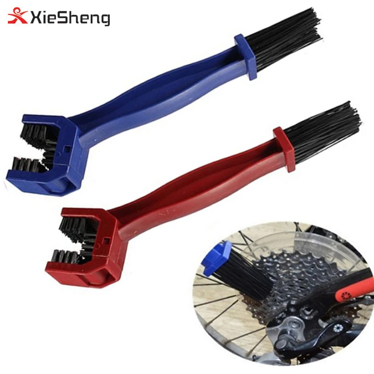 Private Label 2 Colors Cheap Bike Tools Nylon Bike Chain Brush Plastic Bicycle Chain Cleaner for easy carry