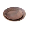 Natural style melamine 10 inch matte surface wooden grain multi size round plate