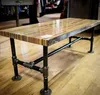 industrial loft style office furniture office table office desk with pipe legs
