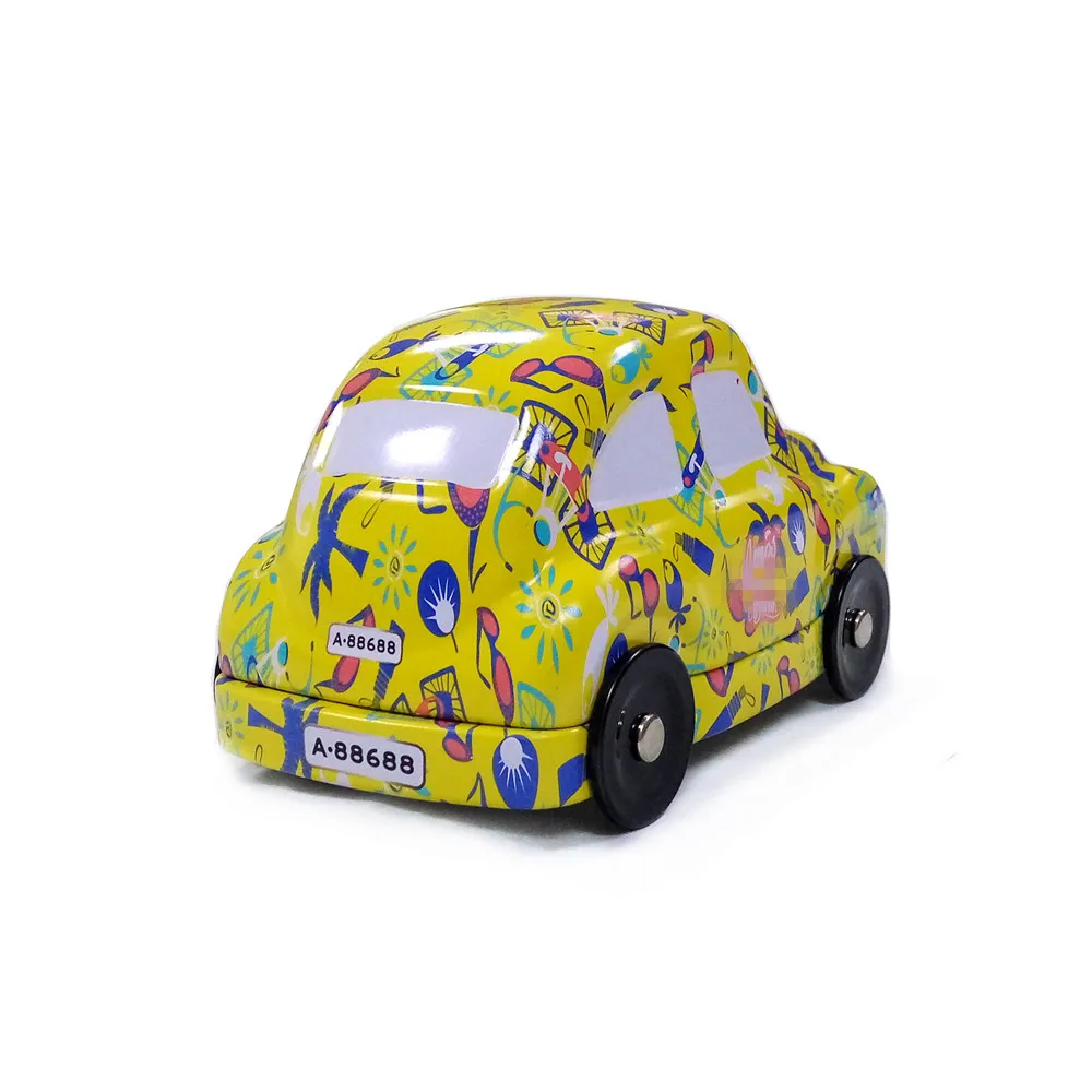 Cute Car Shape Tin Can Candy Gift Packing Tin Boxes For Children Toy