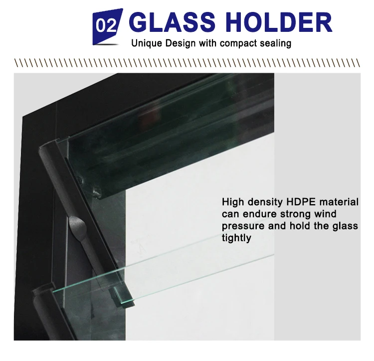 Australia AS2047 standard and NOA standard adjustable glass Aluminum louvre frame with motor