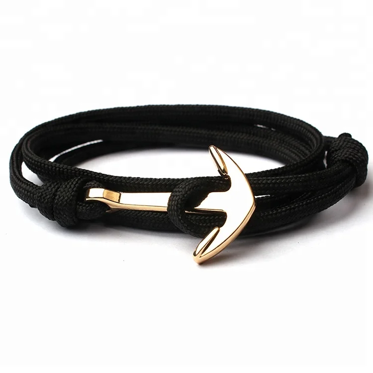 

Braided Tool Charm Paracord Survival Bracelets Stainless Steel Anchor Rope oem Bracelet For Outdoor, More than 200 colors available