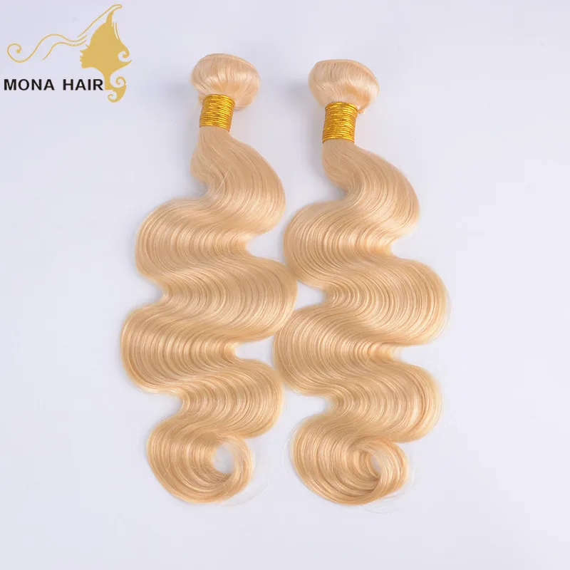 

613 blonde hiar wholesale best quality virgin hair human hair weave, Natural color 1b;can be dyed any color