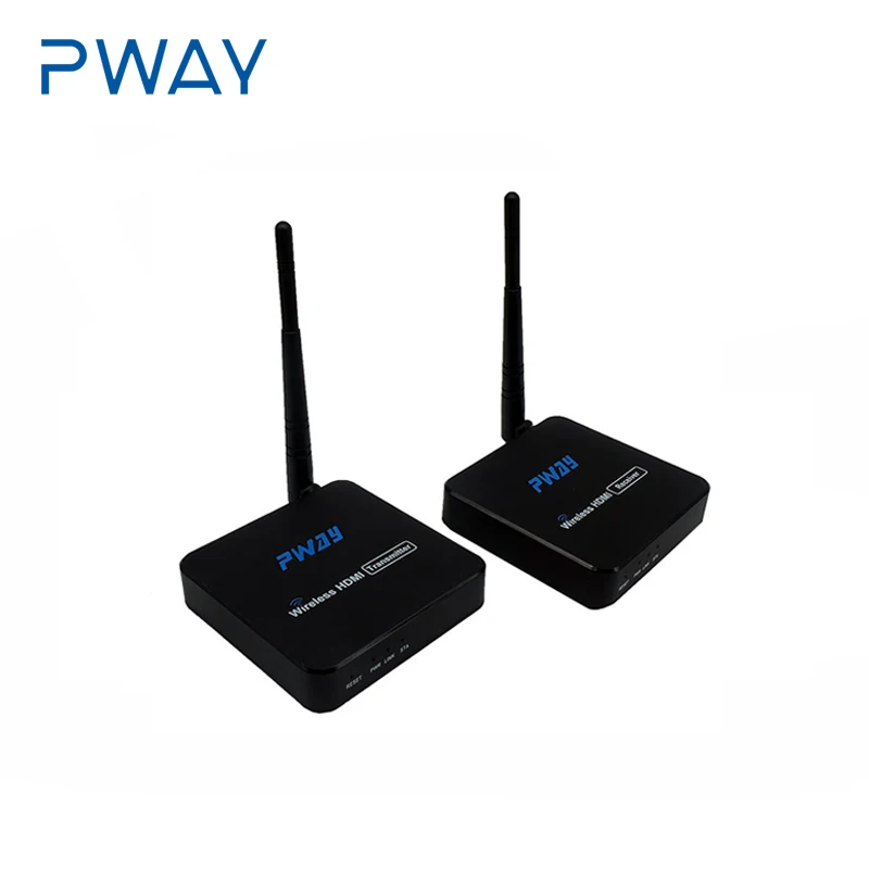

PWAY 100M HDMI Wireless Extender 1080P Audio Video Transmitter and Receiver with IR Remove Control, Black