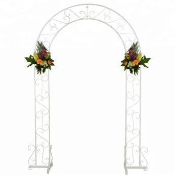 Factory Supplier Sales White Metal Round Wedding Classic Arch For ...