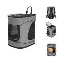 

Pet Carrier Backpack with 4 Sides Mesh Window for Small Dogs Cats Puppies, Comfort Soft-side Fleece Mat 2 Storage Bags Outdoor