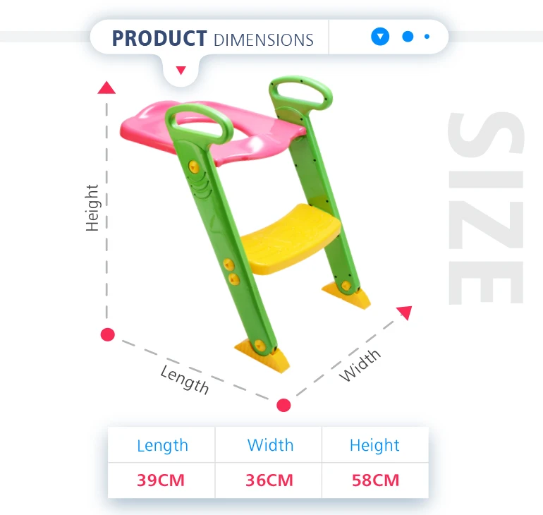 

Sturdy Potty Training Chair Baby Toilet Seat with Anti-slip Ladder for Kids and Toddler, Customized