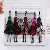 Doll baby Handmade Cute black keychain for Women Car Pendant hot Girl Statement fashion Jewelry Bag key chain