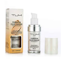 

TLM Colour Changing Warm Skin Tone Foundation Makeup Base Nude Face Moisturizing Liquid Cover Concealer