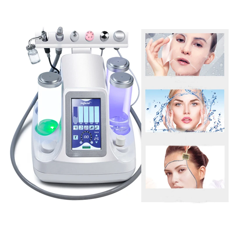 6 In 1 Multifunction Aqua Hydra Skin Galvanic Facial Spa Machine Water