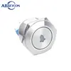 2529 25mm flat head latching doorbell push button 36V led switch self locking push button switch