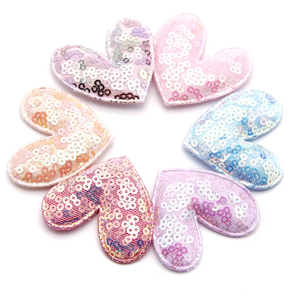 
DIY Sequin Heart Applique Patch Jewelry Hair Accessories 80361 