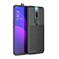 

Laudtec New Carbon Fiber Tpu Silicone Back Phone Cover Case For OPPO F11 Pro