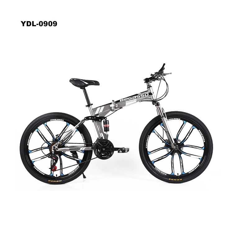 

20/24/26 Inch Carbon Steel Frame Folding Bikes 21 Speed Variable Speed Bicycle bike mountain bike, Silver,white,red,yellow,green,black,blue