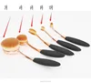 5 toothbrush makeup brush 246810 black rose gold 5 toothbrush makeup brush set