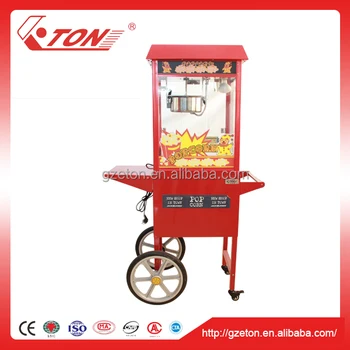 commercial popcorn machine with cart