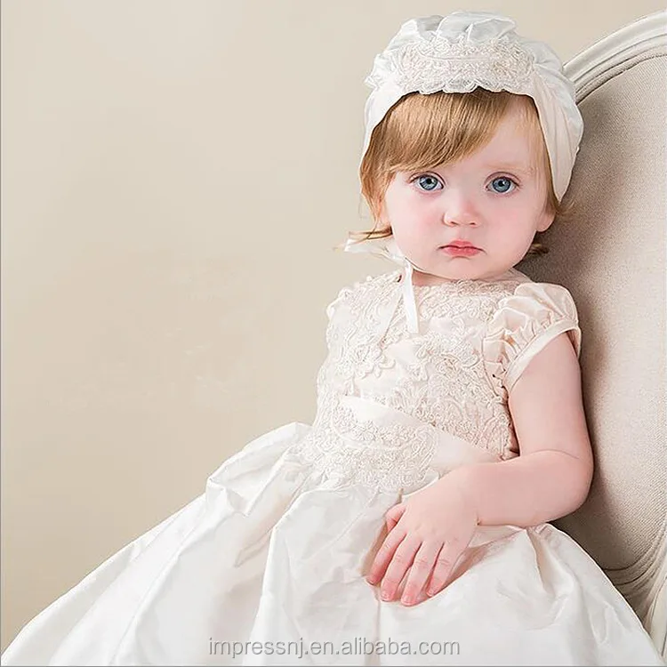 Baby Girls Embroidered Christening Baptism Dress Formal Party Gowns ...