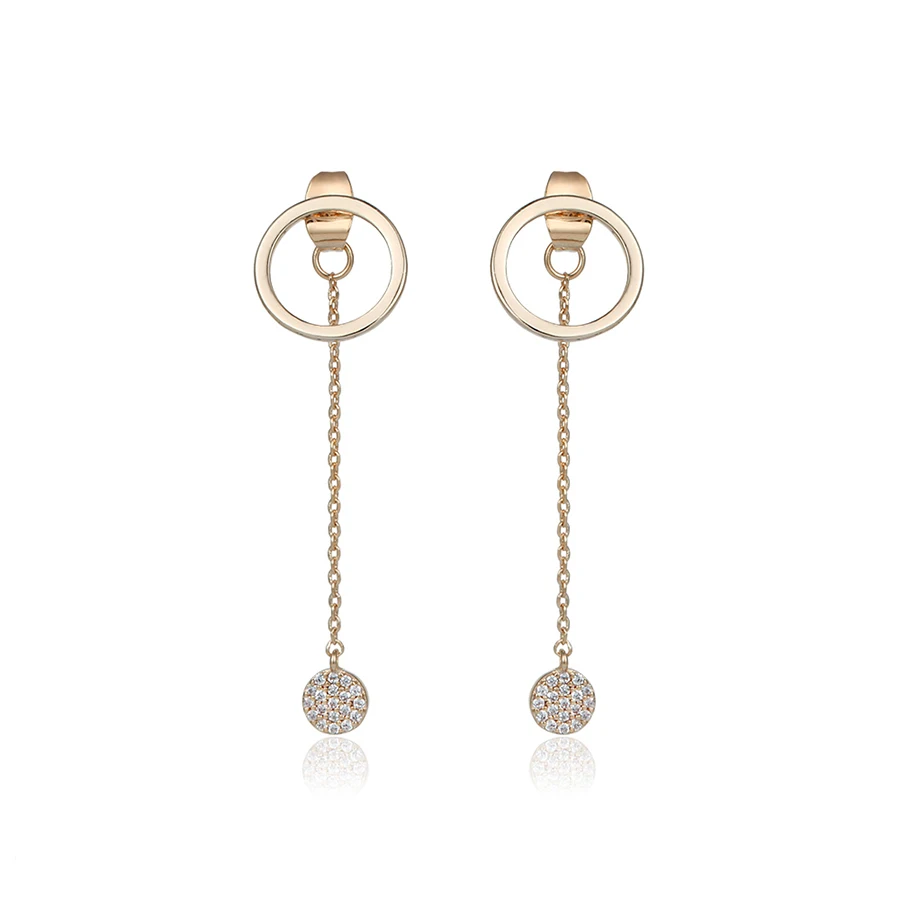 

94786 circular shape cheap fashion light weight gold earring jewelry made in china