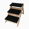 The Wooden Pet Stair for Cats and Dogs to Climb to The High Bed, and The 3-Step Pet Ladder Can Withstand 75kg