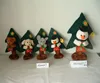 promotional customized stuffed plush christmas bear,dog,mouse,snowman toy with red handbag&christmas tree