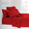 Soft Cheap Solid Color Double Brushed Custom Size Microfiber Bed Sheets 4pcs Flat Sheet Set