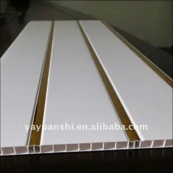 Plain Plastic Pvc Ceiling Wall Panels Tiles Boards With Two Grooves