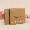 Promotional Gifts Small Sticky Notes With Custom Logo 7 x 7 cm Brown Kraft Cover Sticky Notes With Memo Pad 2019