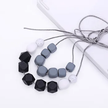 silicone bead necklace for teething