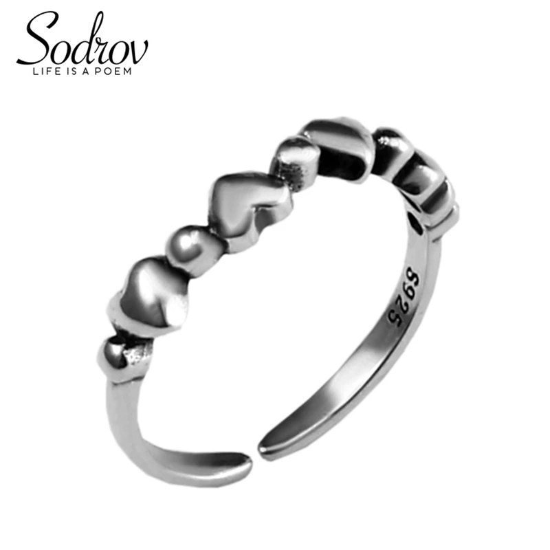 

High quality 925 sterling silver cuffs ladies simple style love opening ring brand high jewelry HR001