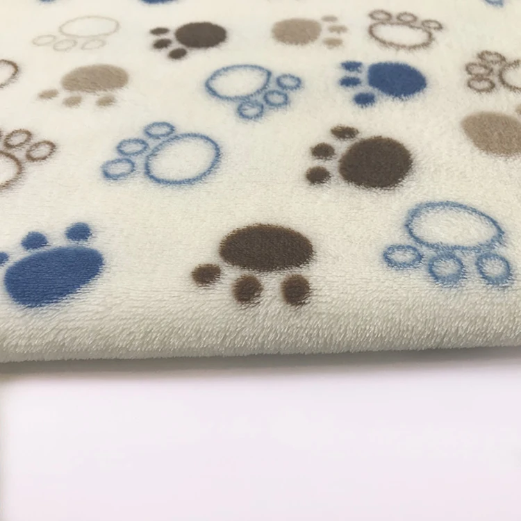 For Baby Blanket Color Printed Fabric Plaid Polyester Plush Flannel