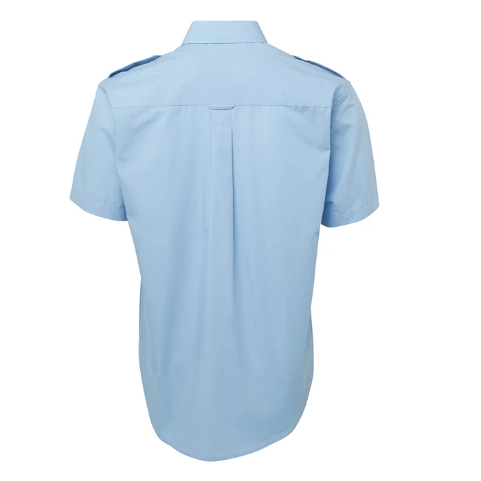 Light Blue Mens Short Sleeve Epaulette Work Shirt - Buy Epaulette Work ...