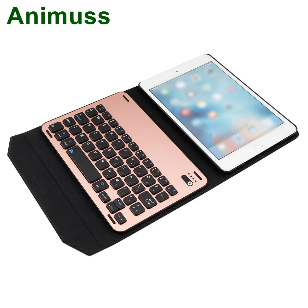 

Aluminum PU Leather Removable Wireless Keyboard Case For iPad Mini 4