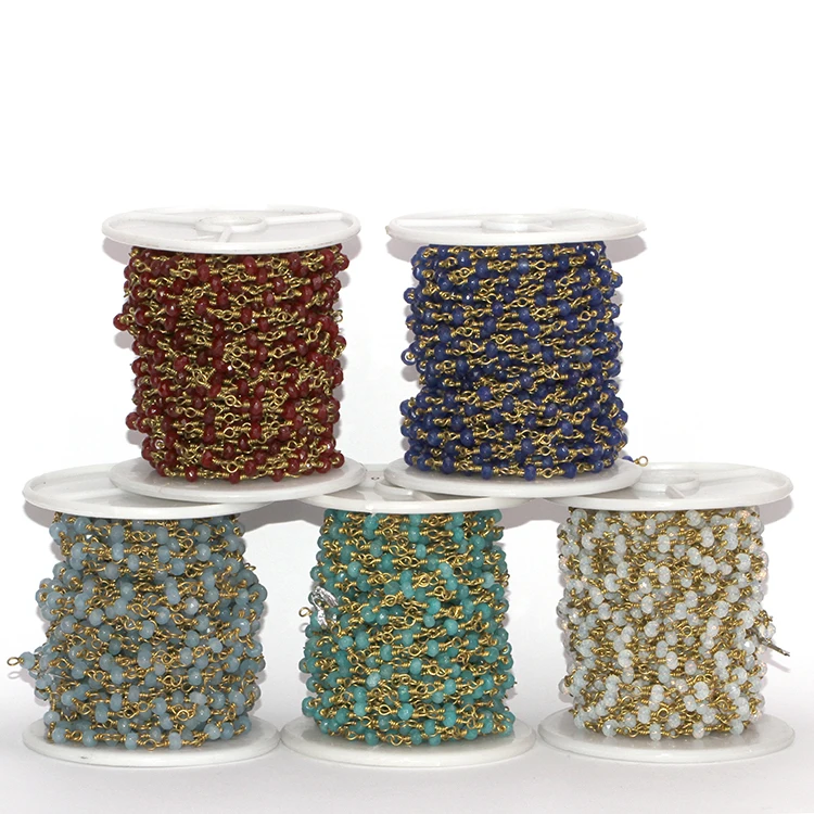 Many Colors for Choose 2x3mm Small Faceted Malaysian Jade Rondelle Beads Chains DIY Necklace Jewelry Supply