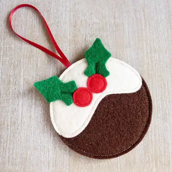 Handmade Felt Pudding Christmas Decoration Buy Christmas Felt